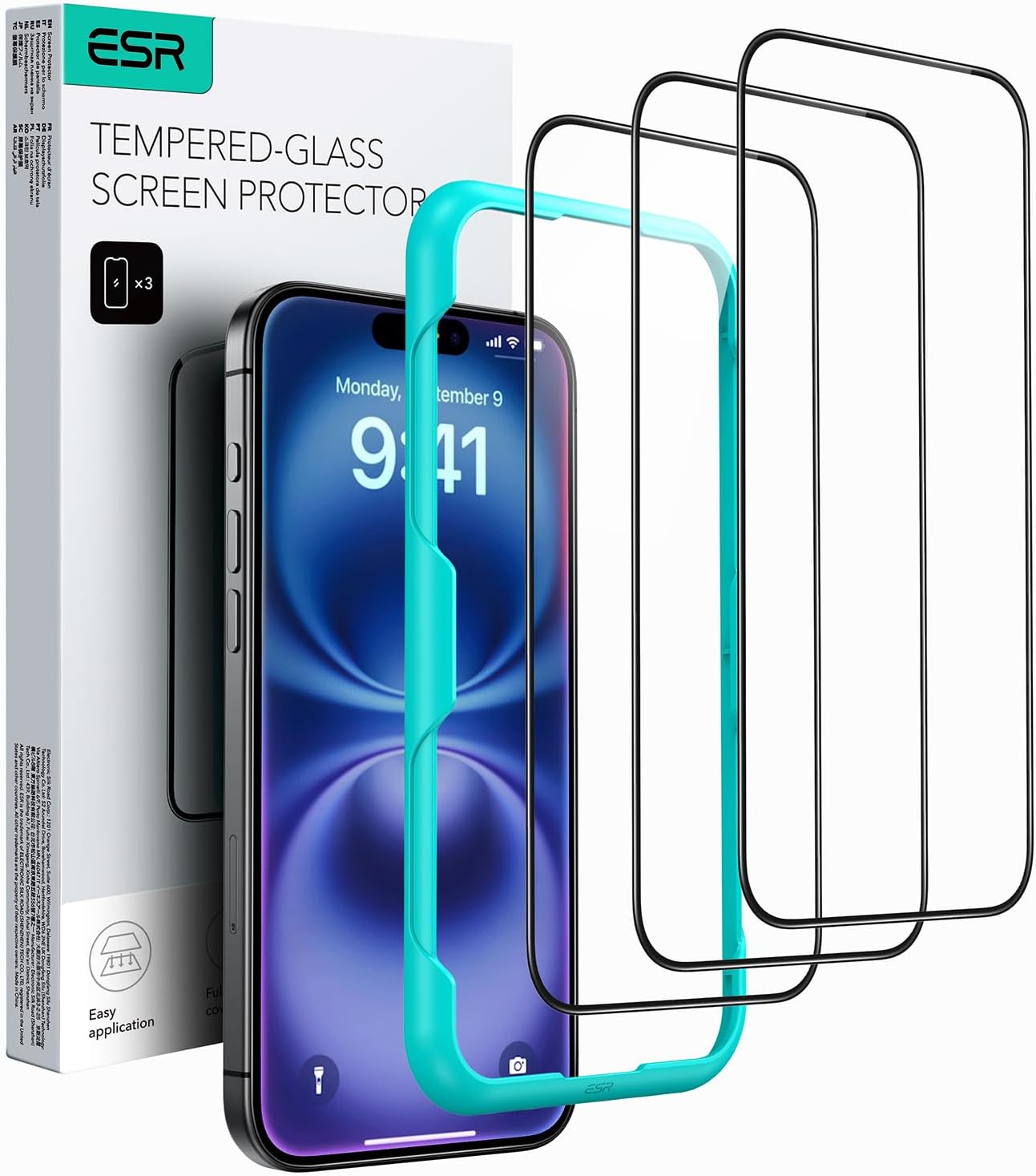 Detalle de ESR Protector Pantalla iPhone 16 Plus 3 unidades