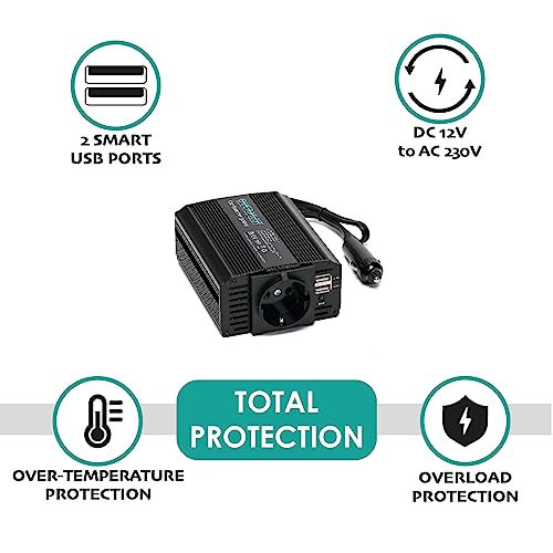 Thumbnail 6 de OVERMUST Inversor coche 300W — adaptador 12V a 220V 📱