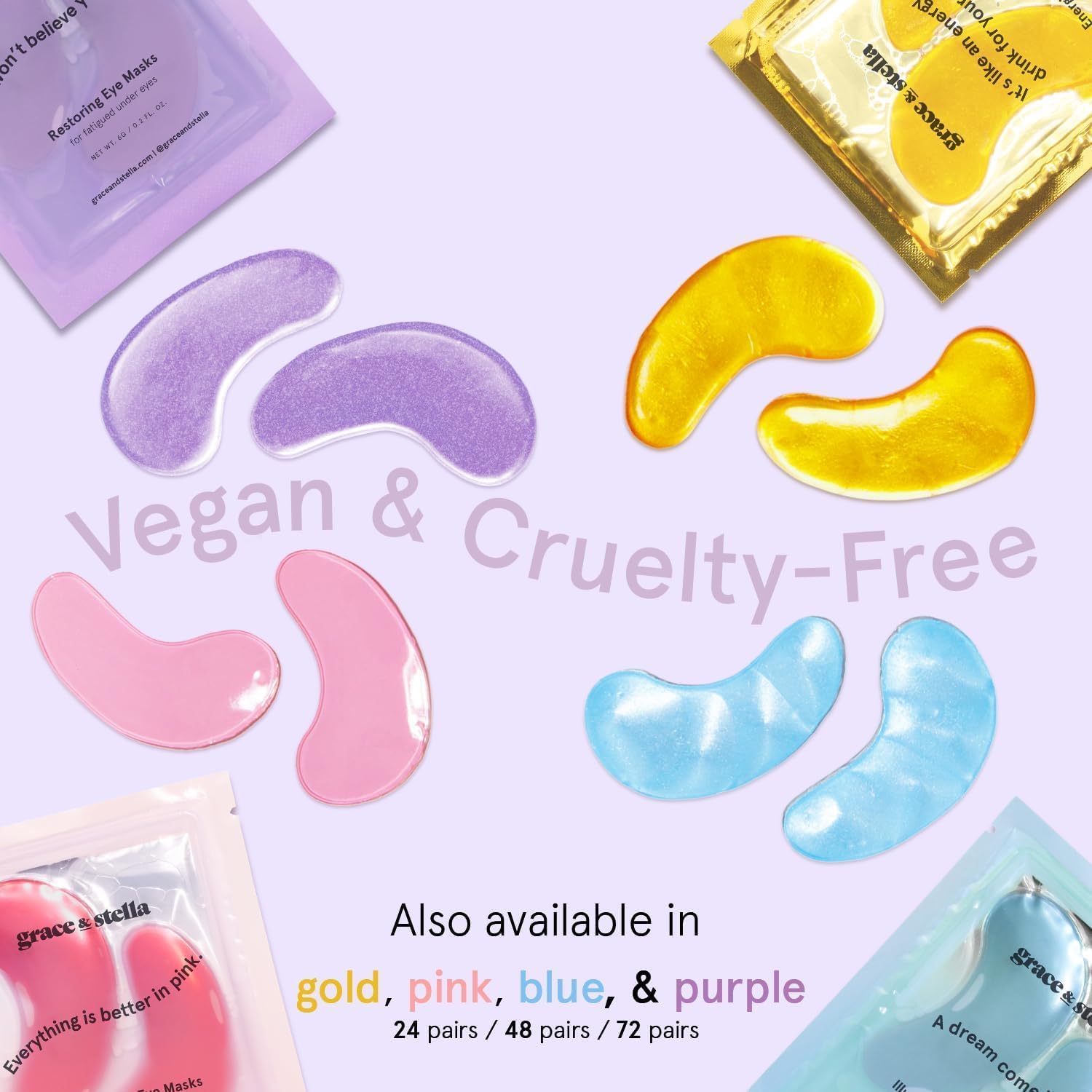 Thumbnail 5 de Grace & Stella Masque Yeux au rétinol — 24 paires, violet, patches anti-cernes et anti-poches vegan