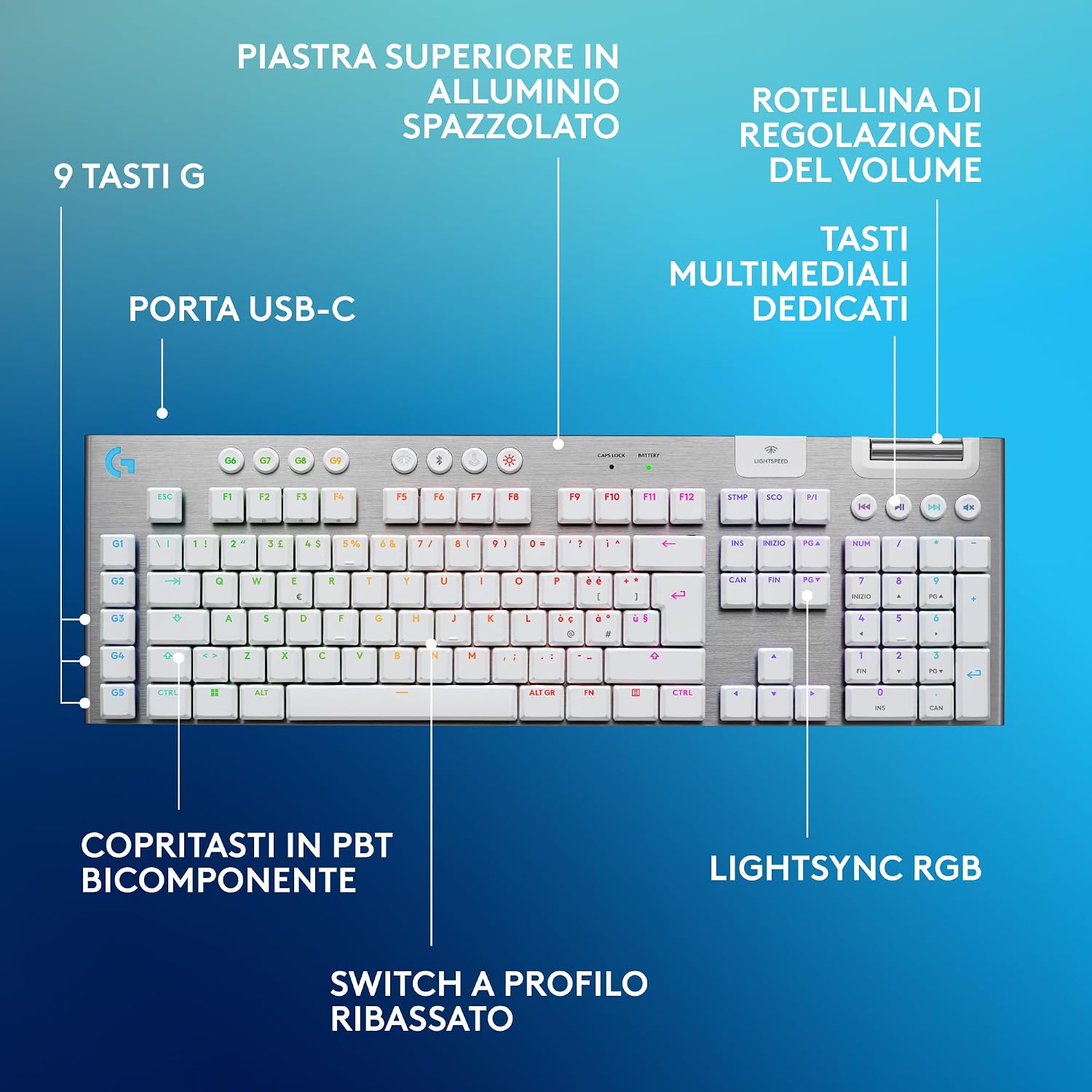 Thumbnail 5 de Logitech G G915 X LIGHTSPEED tastiera gaming 36h
