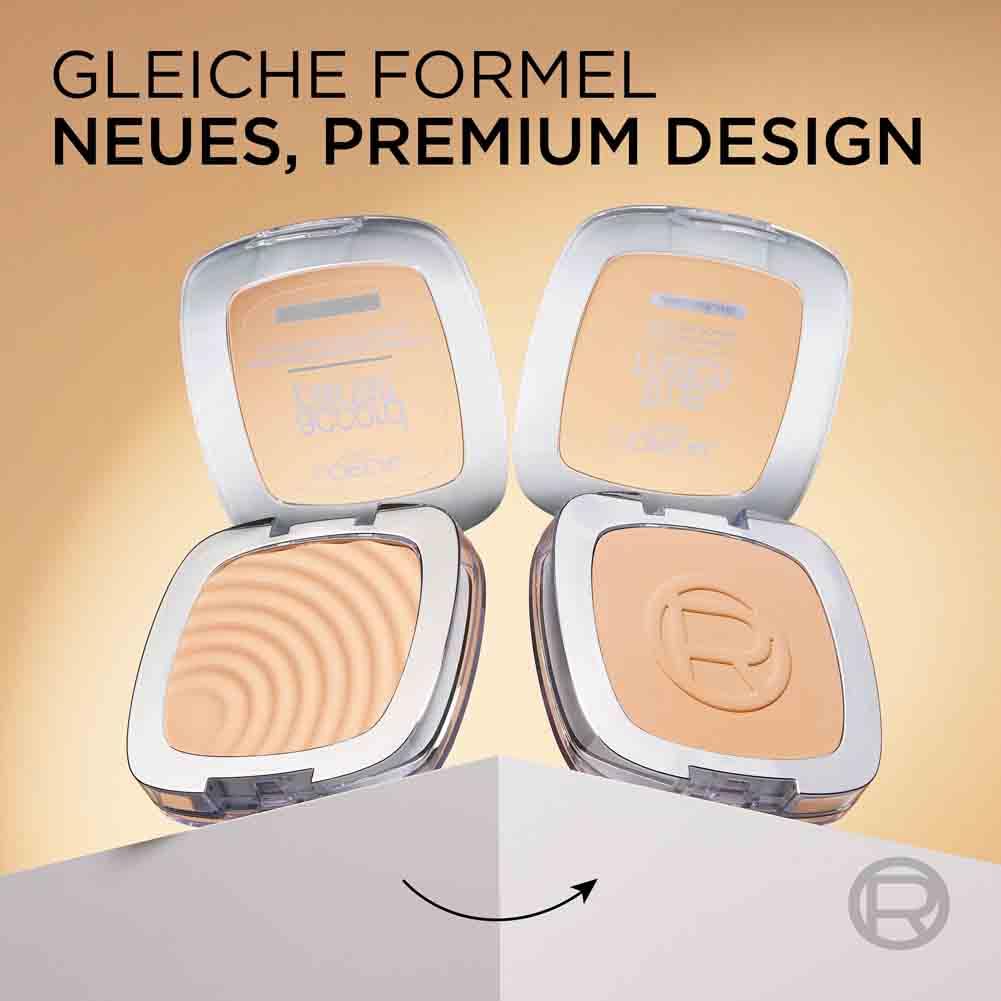 Detalle de L'Oréal Paris True Match Mattierendes Kompaktpuder Nr. 2.N mit LSF 8 (9 g) inkl. Spiegel & Schwämmchen