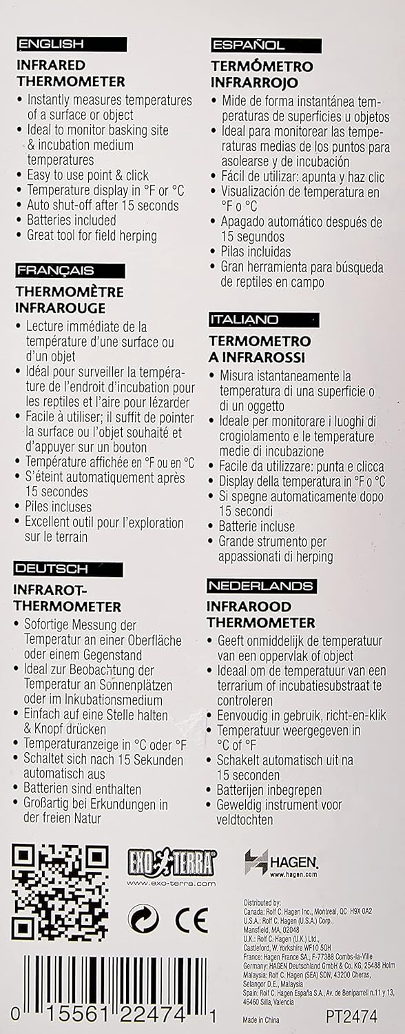 Detalle 2 de Exo Terra Thermomètre à viser pour reptile et amphibiens