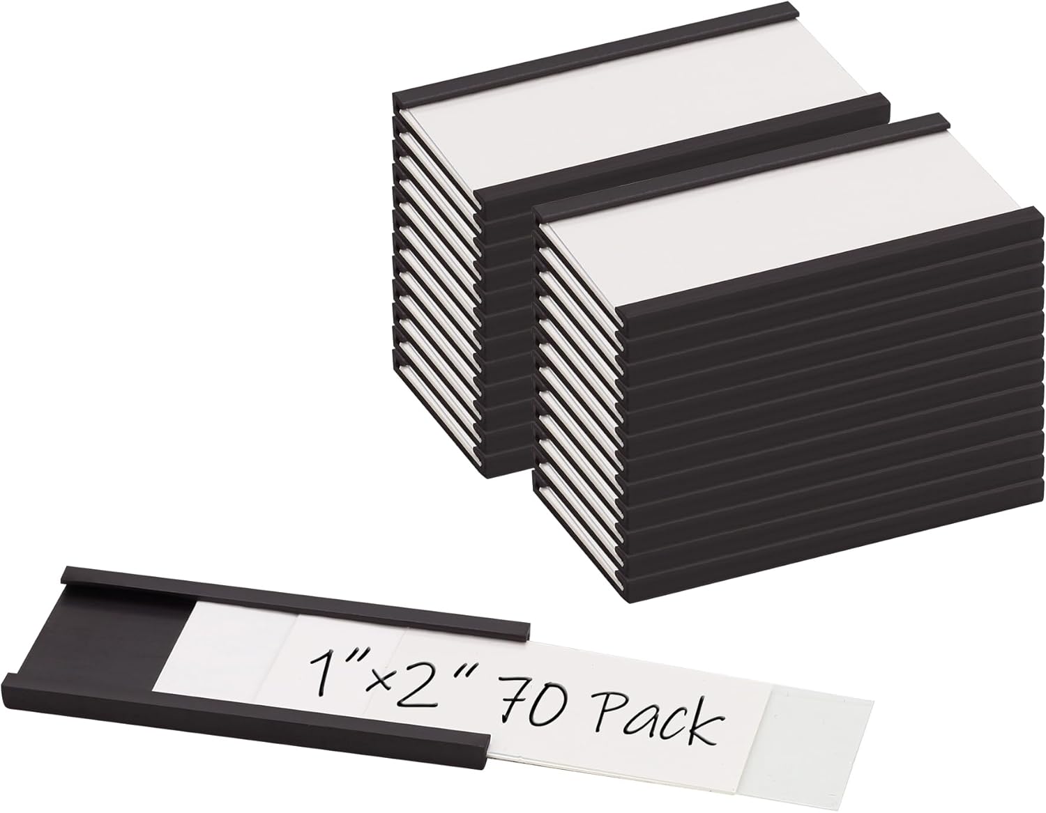 Thumbnail 6 de Realth magnetische Etikettenhalter im C-Kanal, 30 Stück – 50 x 76,2 mm für Whiteboard-Metall & Schubladen