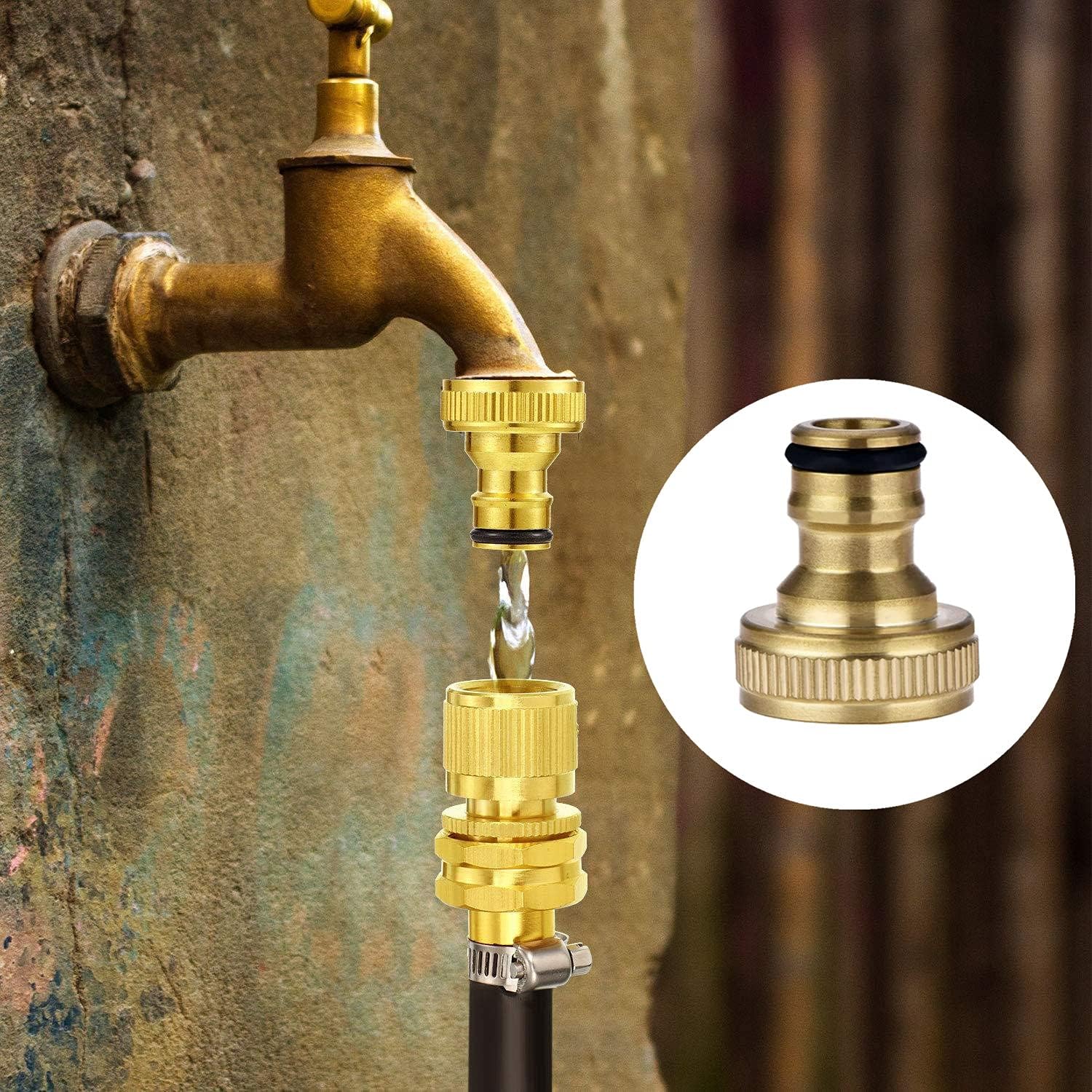 Thumbnail 4 de Brass 2-Way Tap Y Splitter - 3/4" Hose Connector with Individual On/Off Control