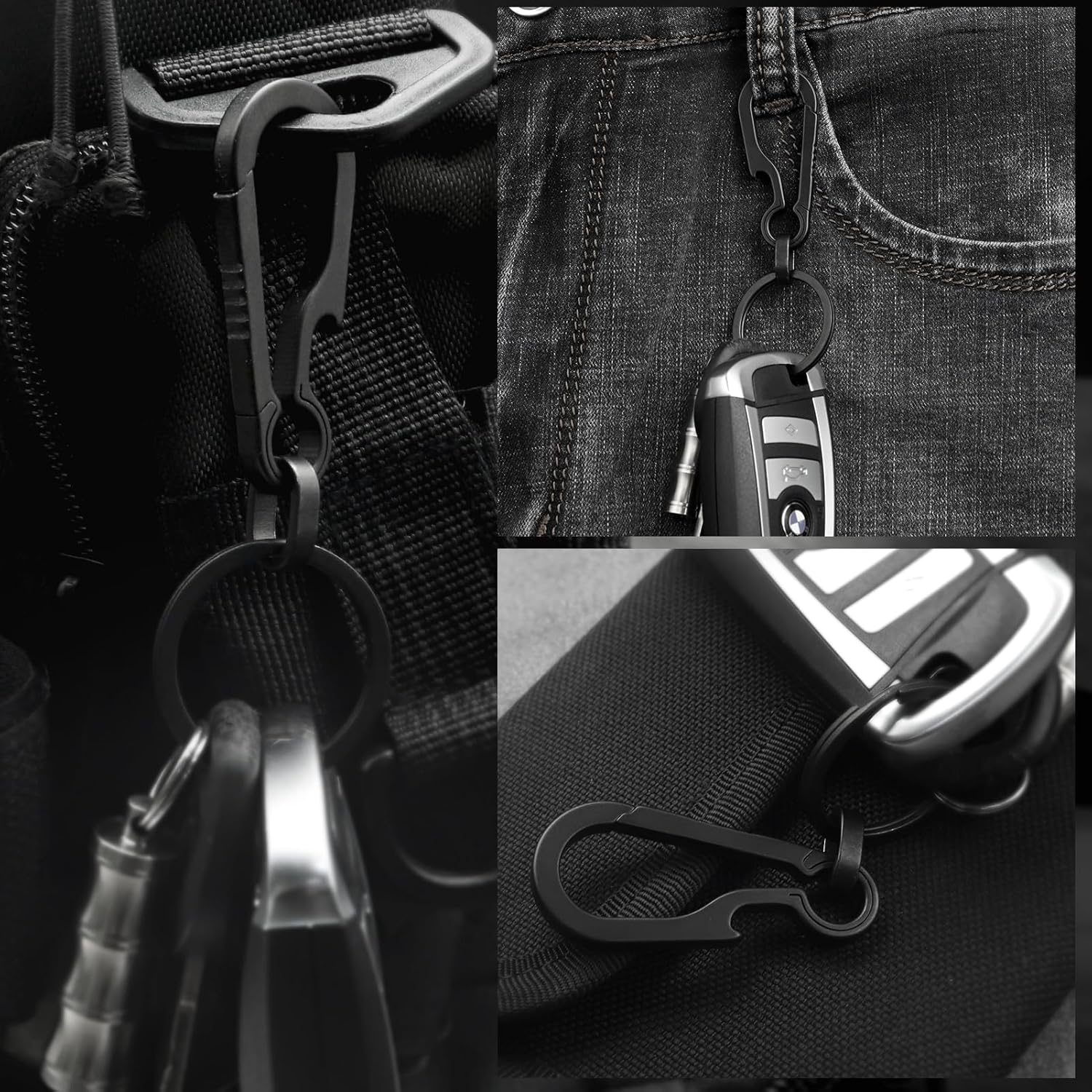 Thumbnail 1 de KCFEV Titanium Carabiner Keychain: Minimalist, Durable & Ready for Everyday Carry