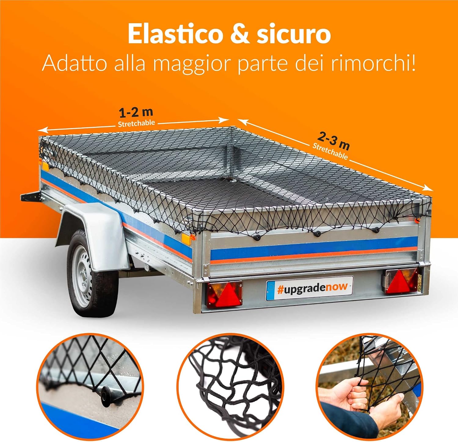 Detalle 2 de Upgrade4cars Rete per Rimorchio 1-2 x 2-3 m