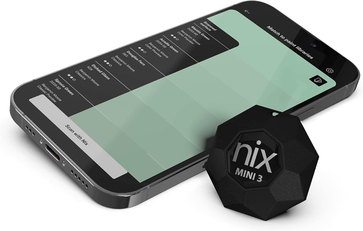 Detalle de Nix Mini 3 Color Sensor for Paint Matching (RGB, HEX, CMYK) – Real-life eyedropper tool