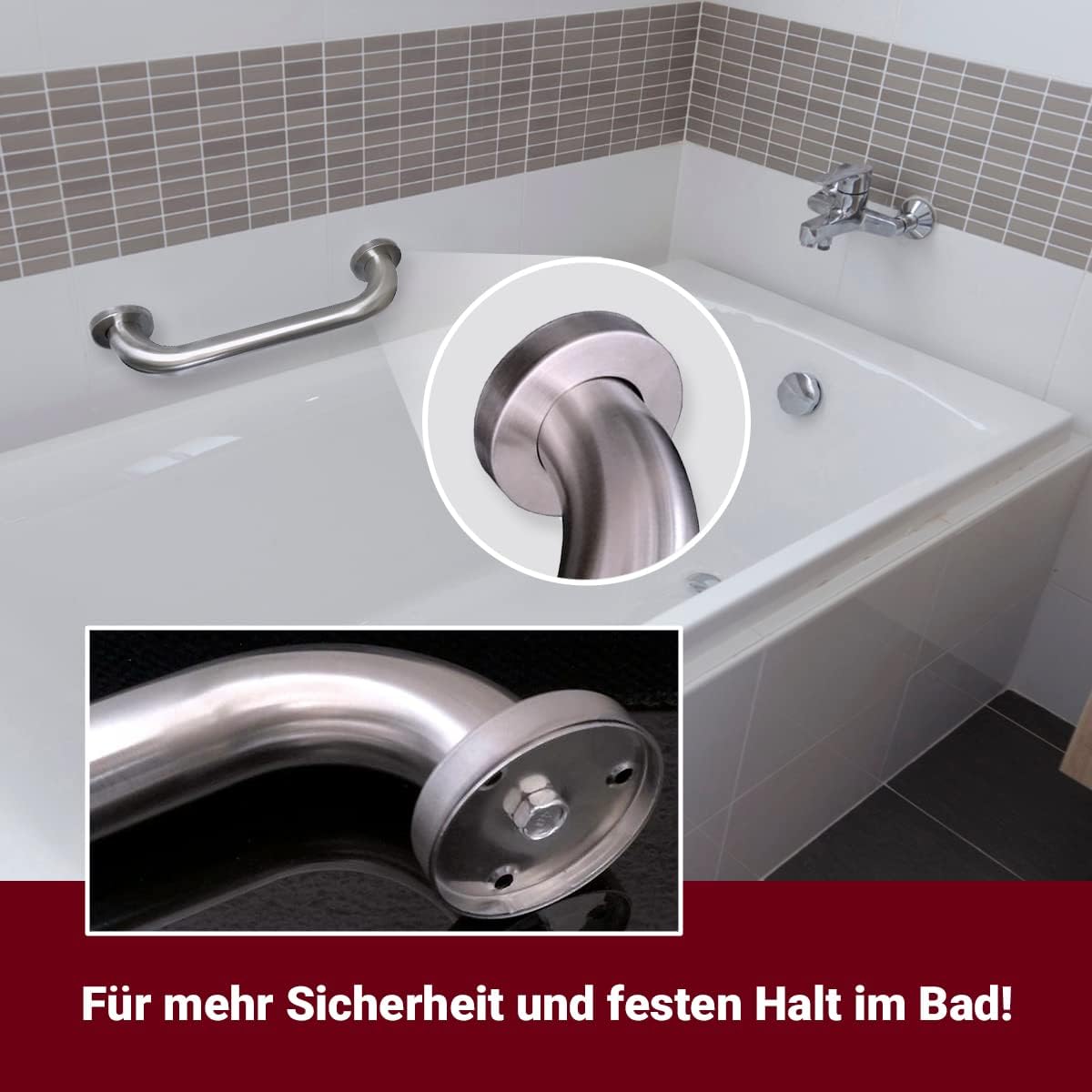 Thumbnail 4 de Haltegriff aus Edelstahl 50 cm für Dusche