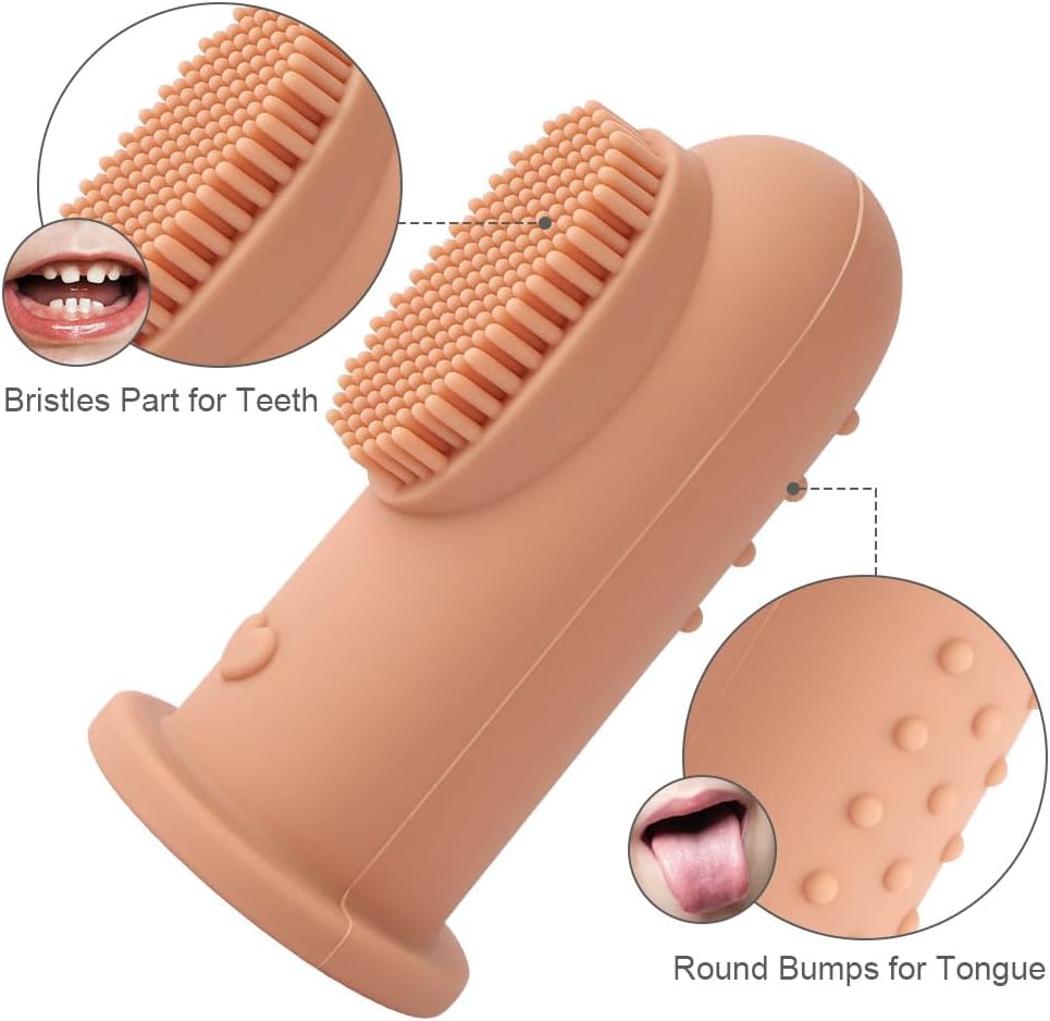 Detalle 1 de Vicloon Spazzolini neonati in silicone 2 pezzi per 6–18 mesi 🦷