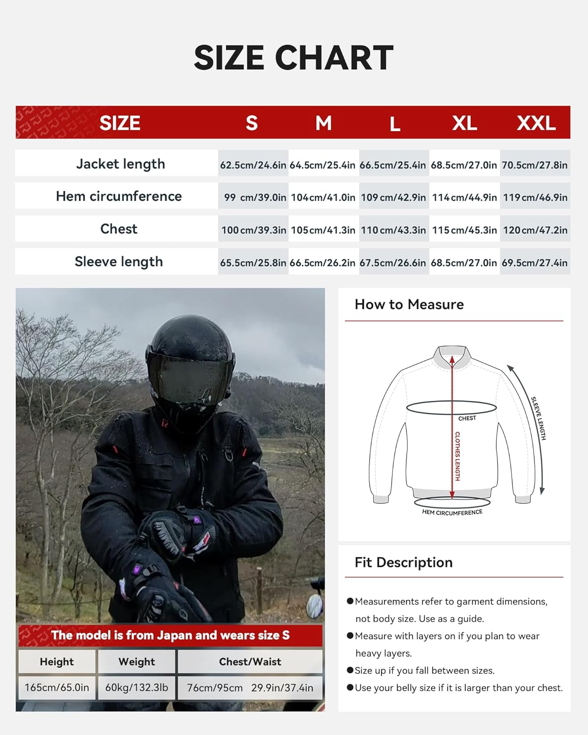 Thumbnail 6 de RIDEIRON Giacca Moto Invernale Uomo CE Classe A con protezioni CE-2 e fodera rimovibile