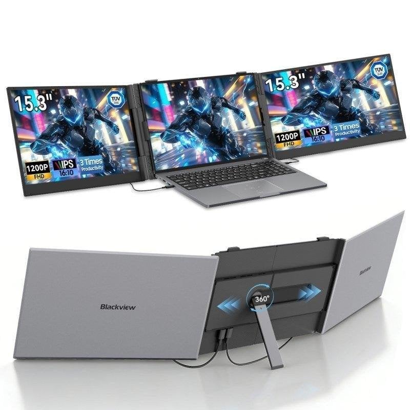 Detalle de Blackview DCM8 monitor portátil de 15,3" Full HD 60 Hz con Dual USB-C y carga inversa de 100 W