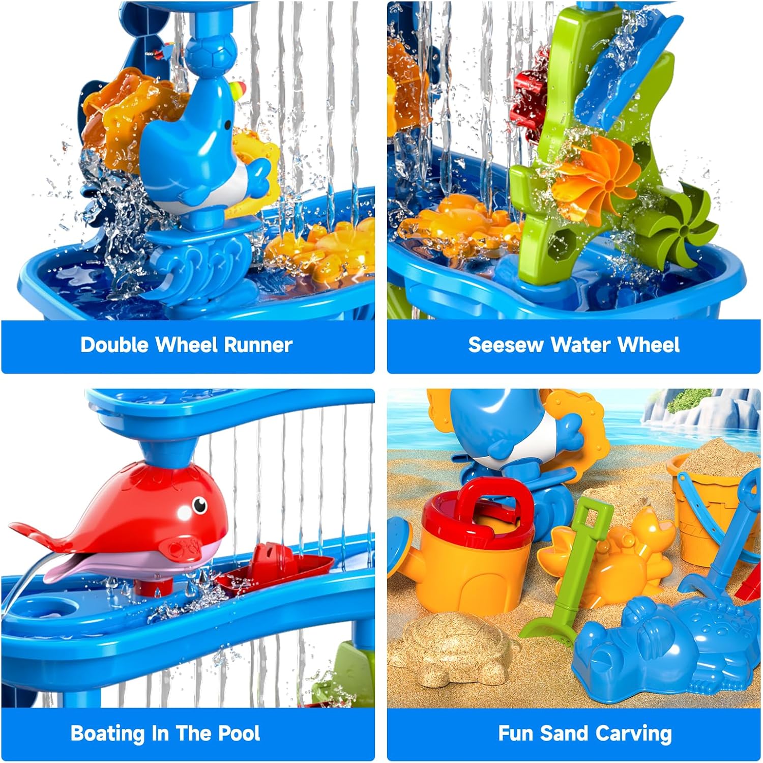 Detalle de Doloowee Water Table for Children – Sand and Water Play Table for Toddlers (Outdoor Garden Toy)