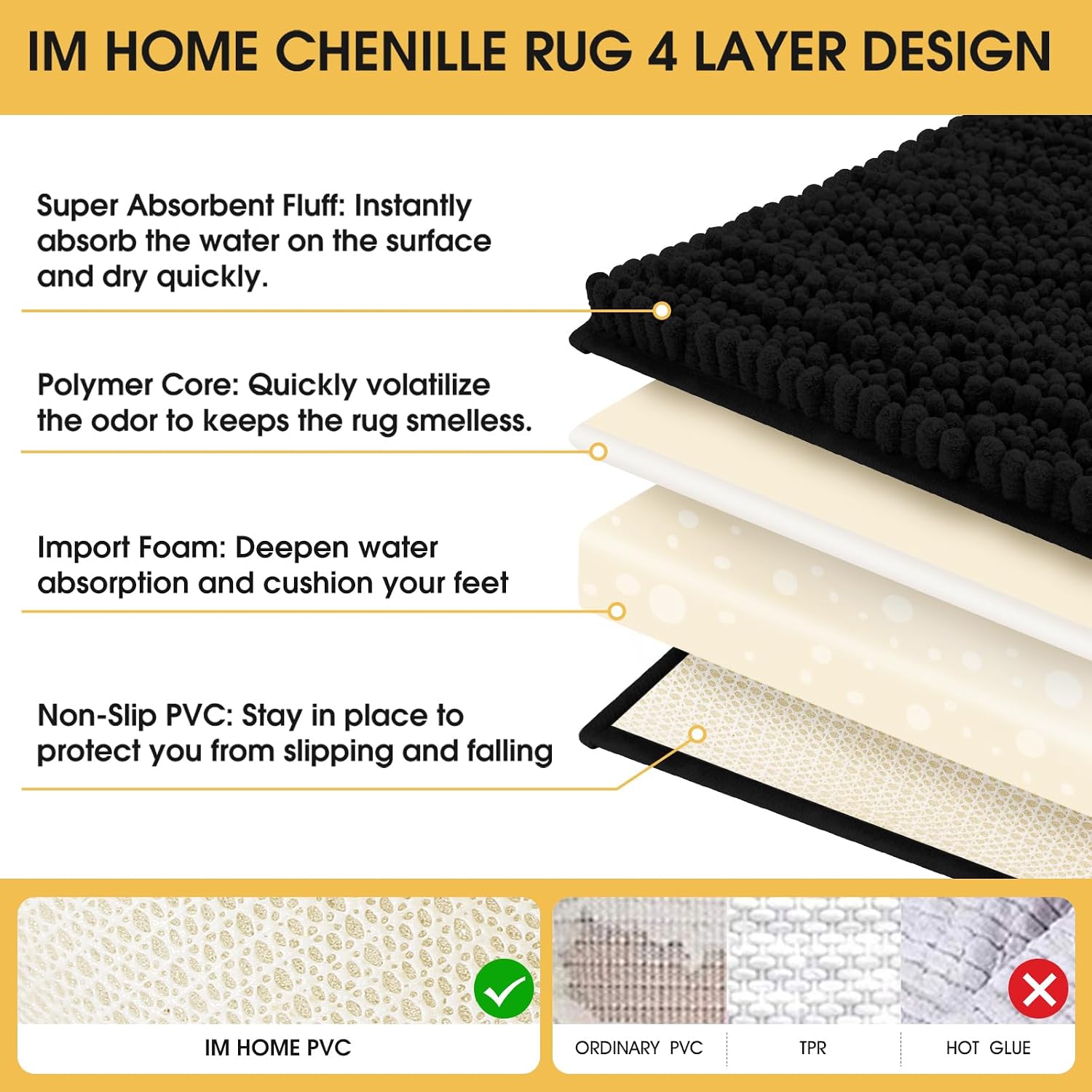 Thumbnail 4 de ACCUMTEK Upgrade Extra Large Bathroom Rug Set ⚙