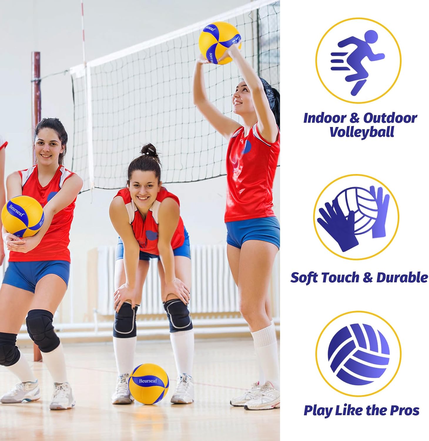 Thumbnail 3 de Beurseaf Volleyball Soft Touch, Größe 5 – Indoor & Outdoor
