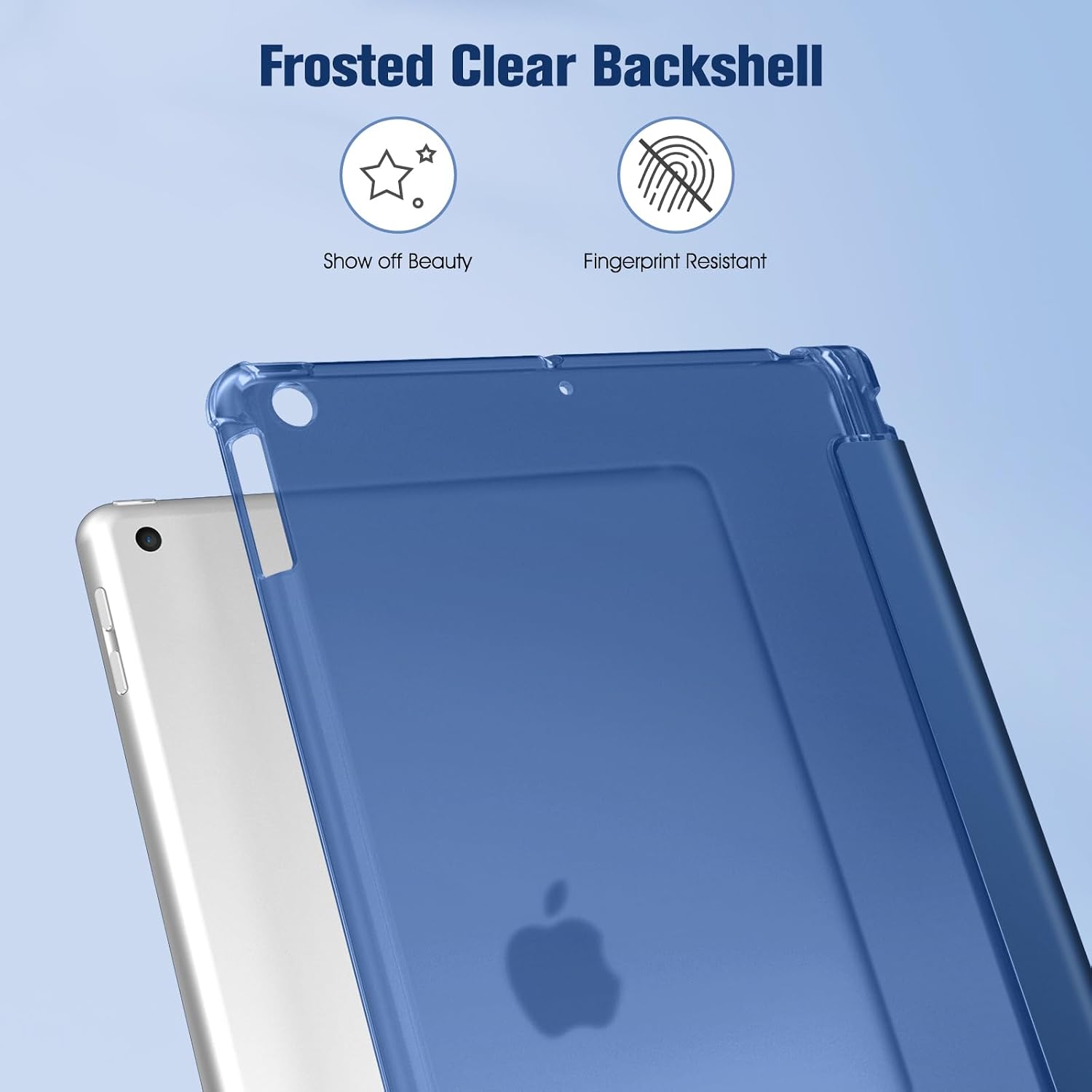 Thumbnail 4 de FINTIE Hülle für iPad 9. Generation / 10,2 Zoll – Transparent, Navy, mit Stifthalter und Auto Sleep/Wake