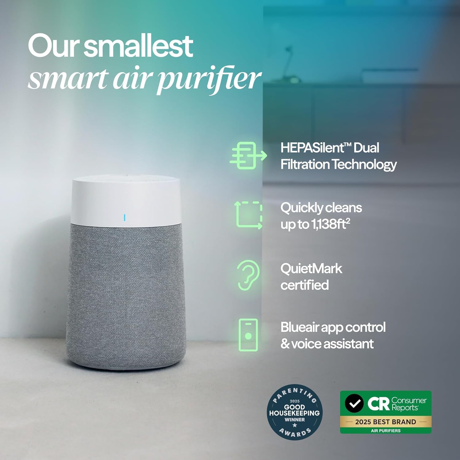 Detalle 2 de Blueair Blue 511i Max air purifier 43 m²