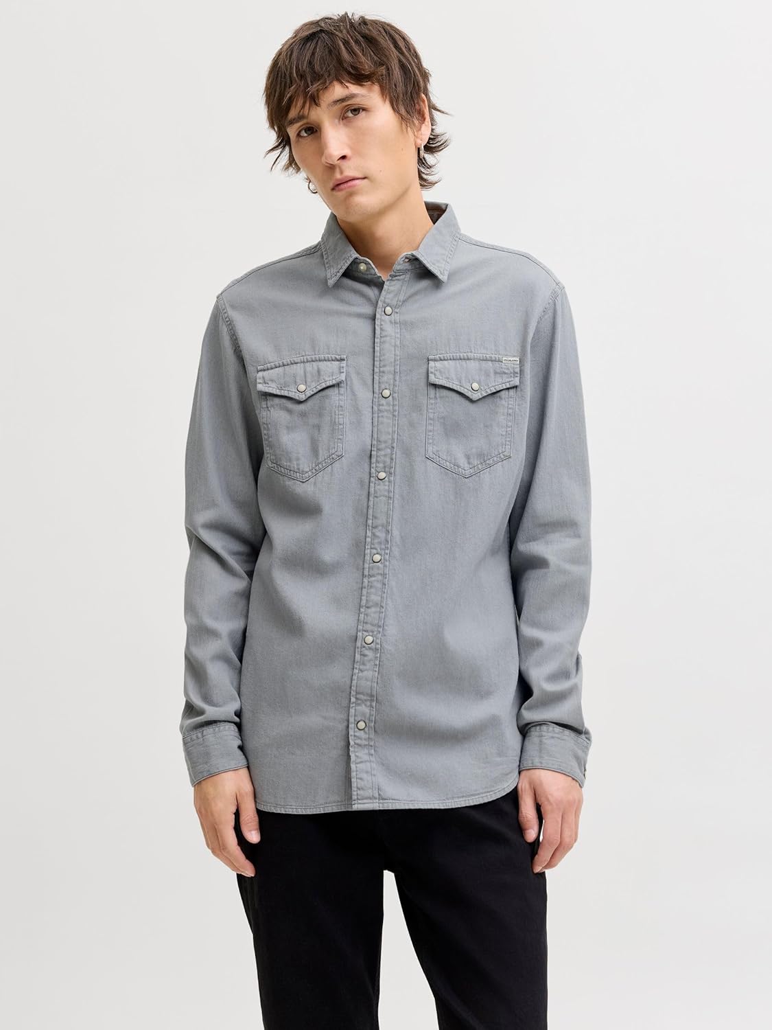 Thumbnail 5 de Jack & Jones S Jjesheridan Shirt L/S Camicia in Jeans Uomo