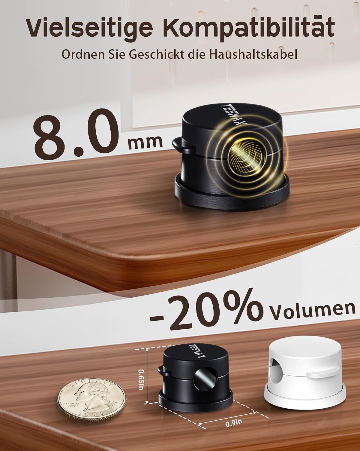 Thumbnail 5 de Tesmax Kabelclips 6 Stück für Kabelmanagement