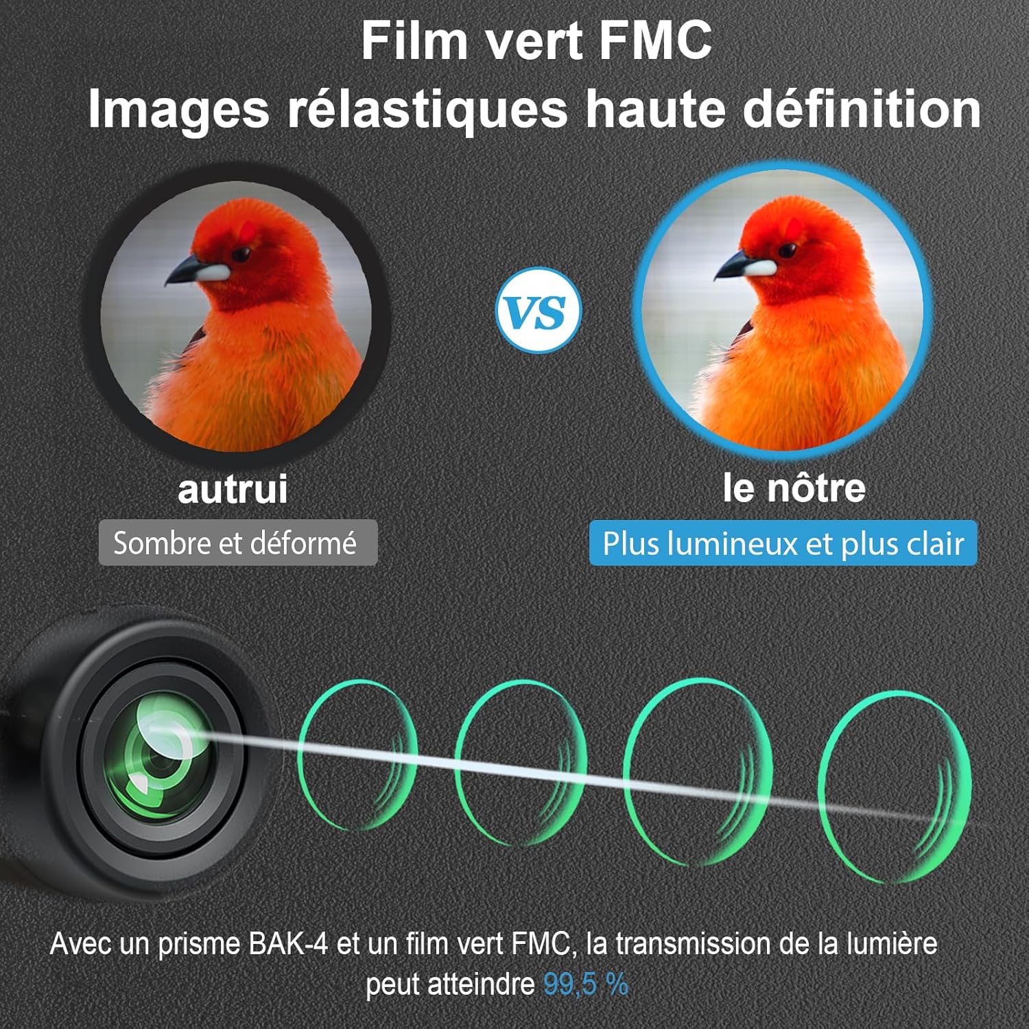 Thumbnail 2 de Jumelles 10x42 étanches Timorn HD avec prisme toit BAK4, adaptateur smartphone et trépied