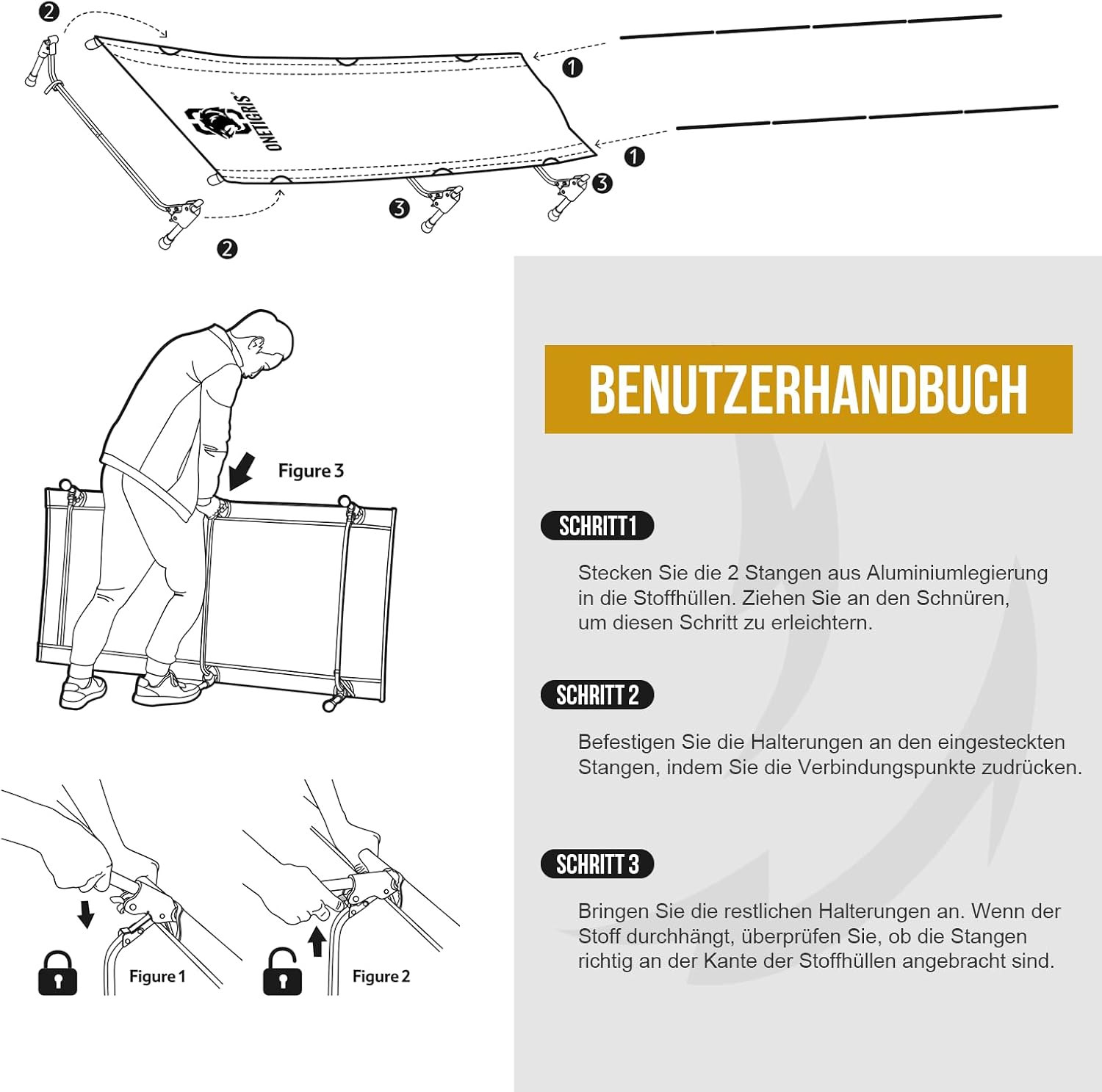 Thumbnail 5 de OneTigris Hundeliege Outdoor (130×70 cm) erhöht, 21 cm Höhe – faltbar & atmungsaktiv