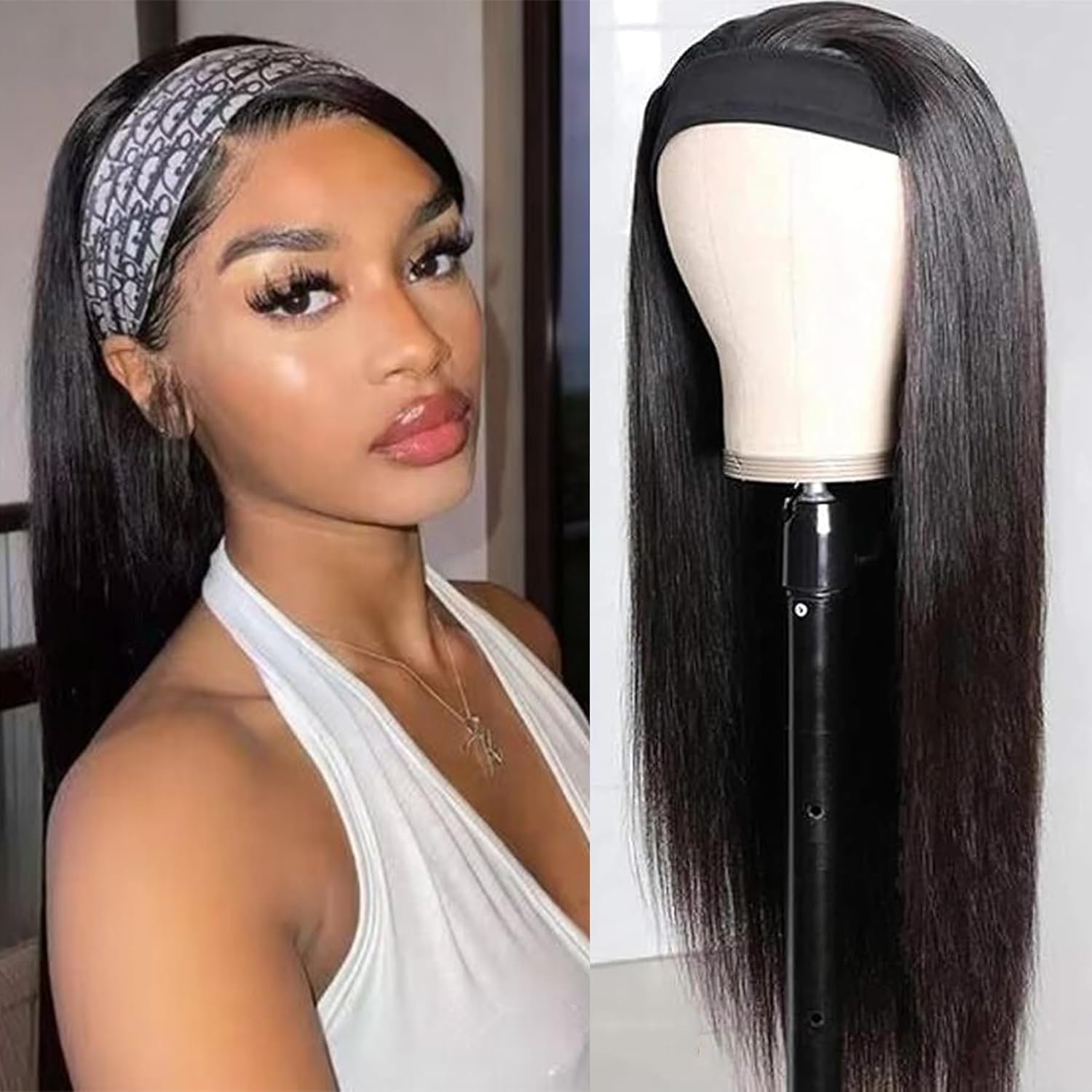 Thumbnail 6 de Perruque Bandeau cheveux humains 20 pouces Wear and Go
