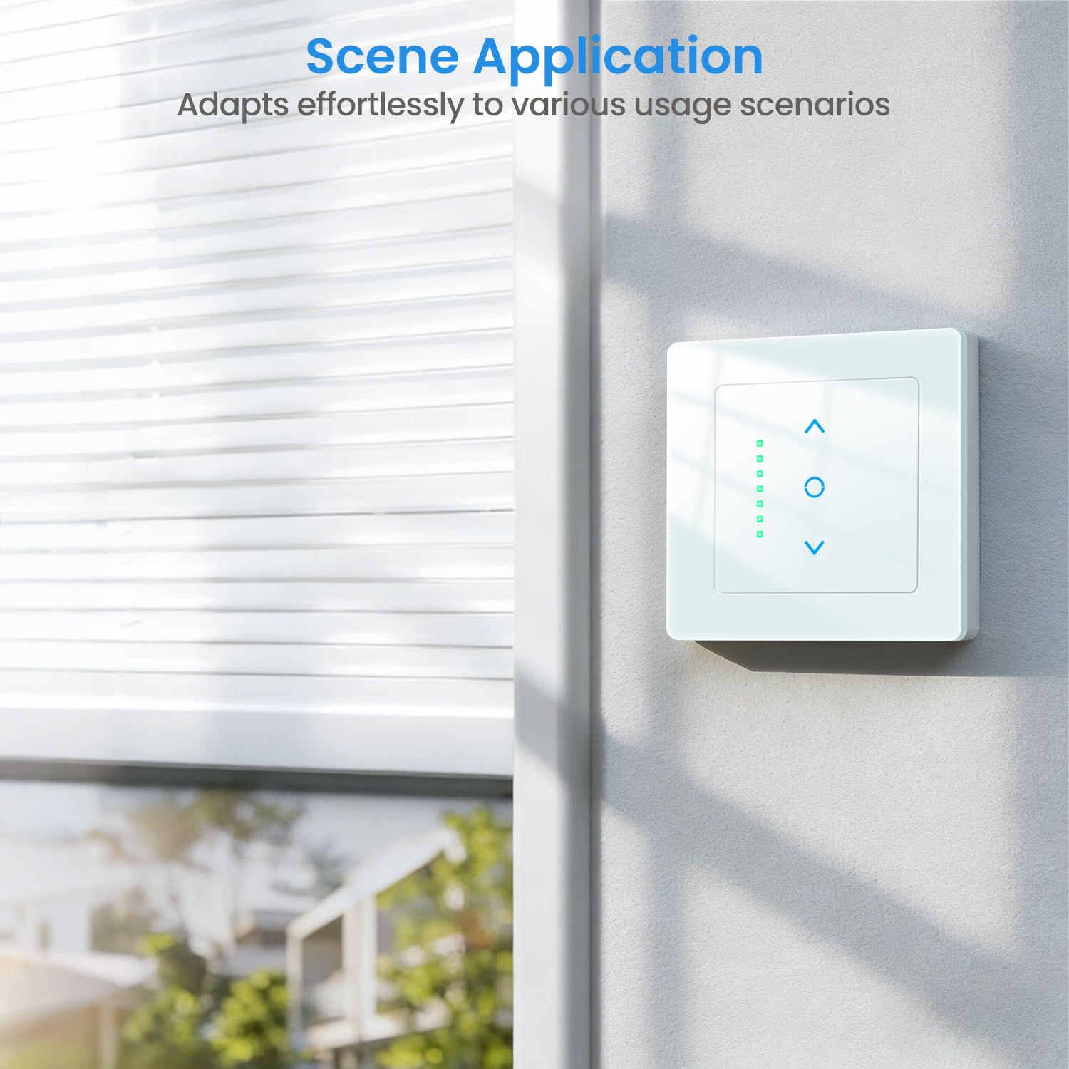 Thumbnail 2 de WLAN Rolladenschalter mit Prozentsteuerung – LincoSoft Smart Rolladen, kompatibel mit Echo Alexa/Google, 2 Stück, Weiß (80x80 mm)