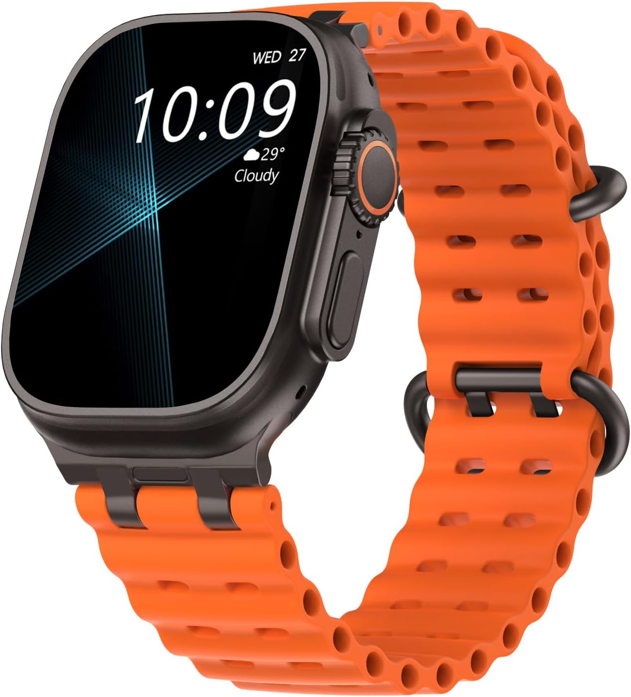 Detalle de TiMOVO Ocean Strap silicone watch band for Apple Watch Ultra 3/2/1 49mm