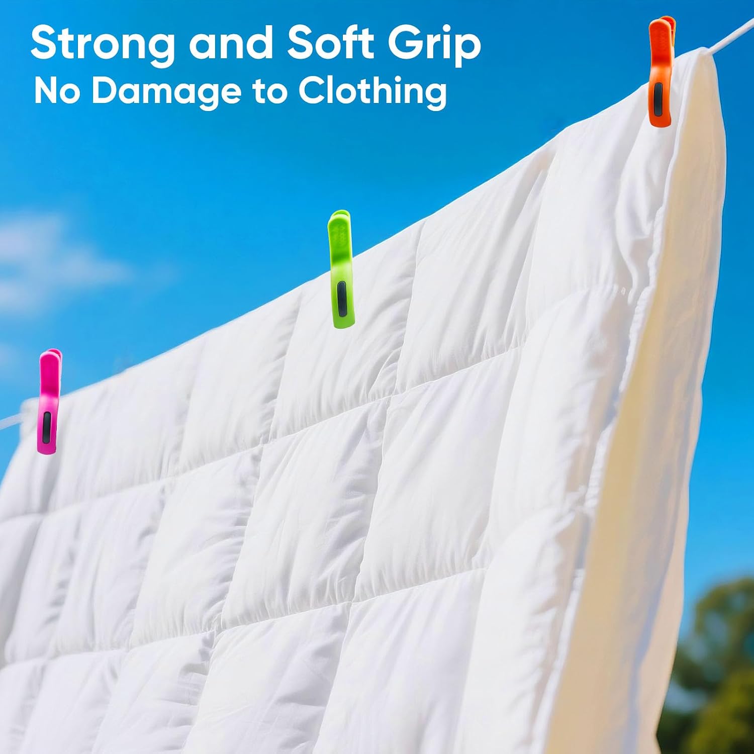 Detalle de 8 Pcs Large Beach Towel Clips for Sun Loungers – Extra Strong, Windproof & Bright