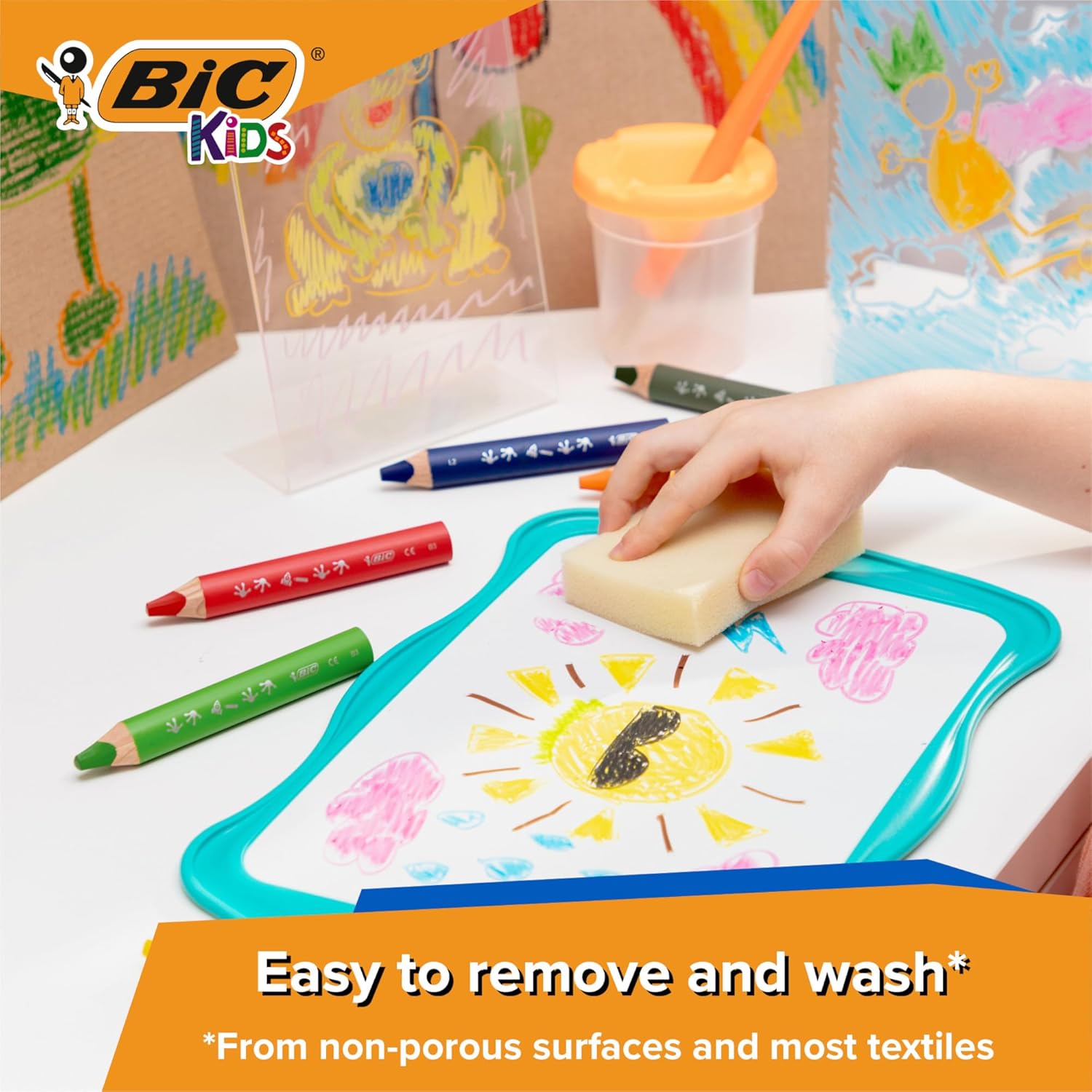 Detalle de BIC Kids Multisurface Pencils 12pk: versatile colour for creative play