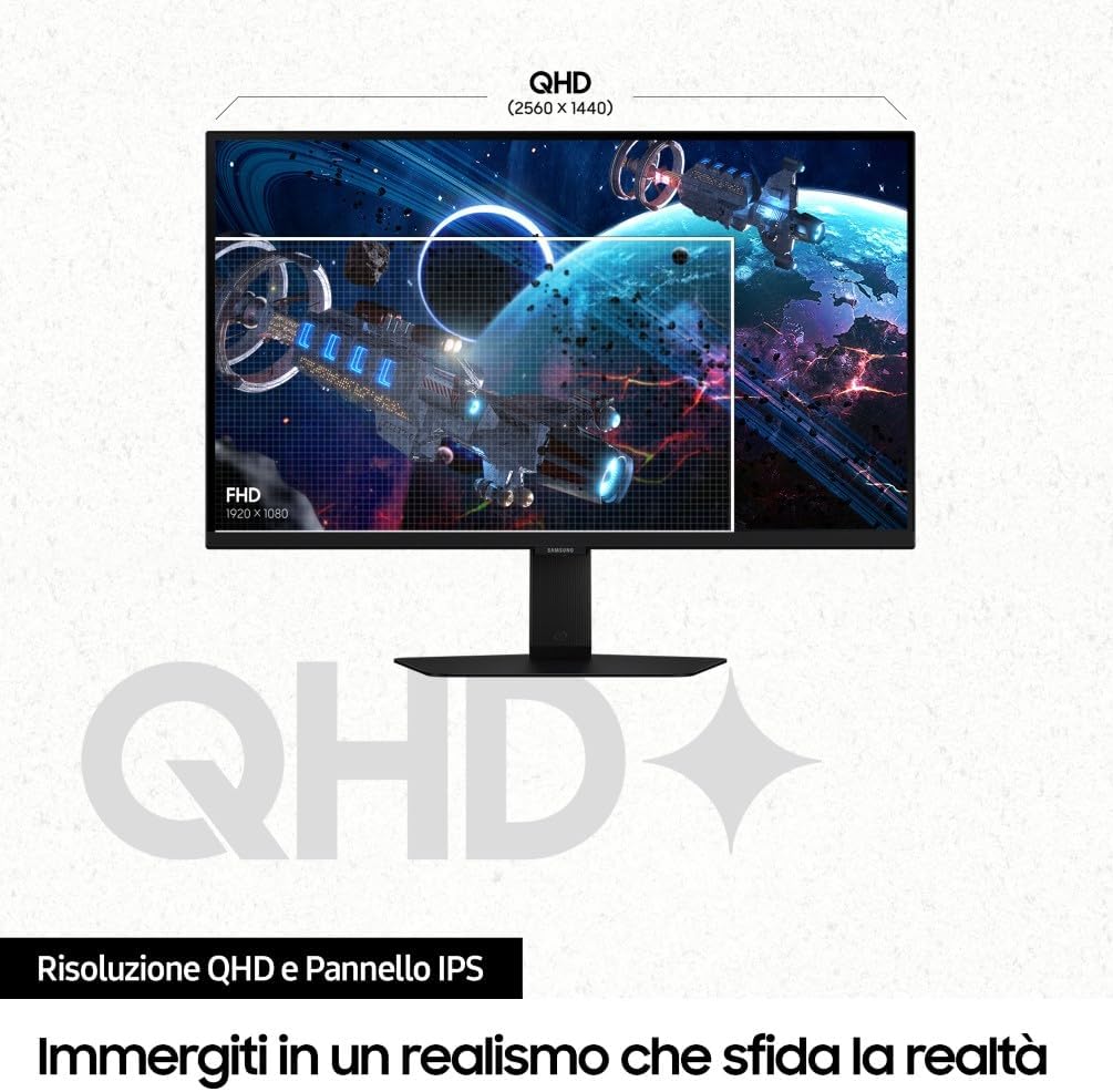 Detalle de Samsung Odyssey G5 S27DG502: monitor da gaming IPS 27" con 180 Hz e QHD