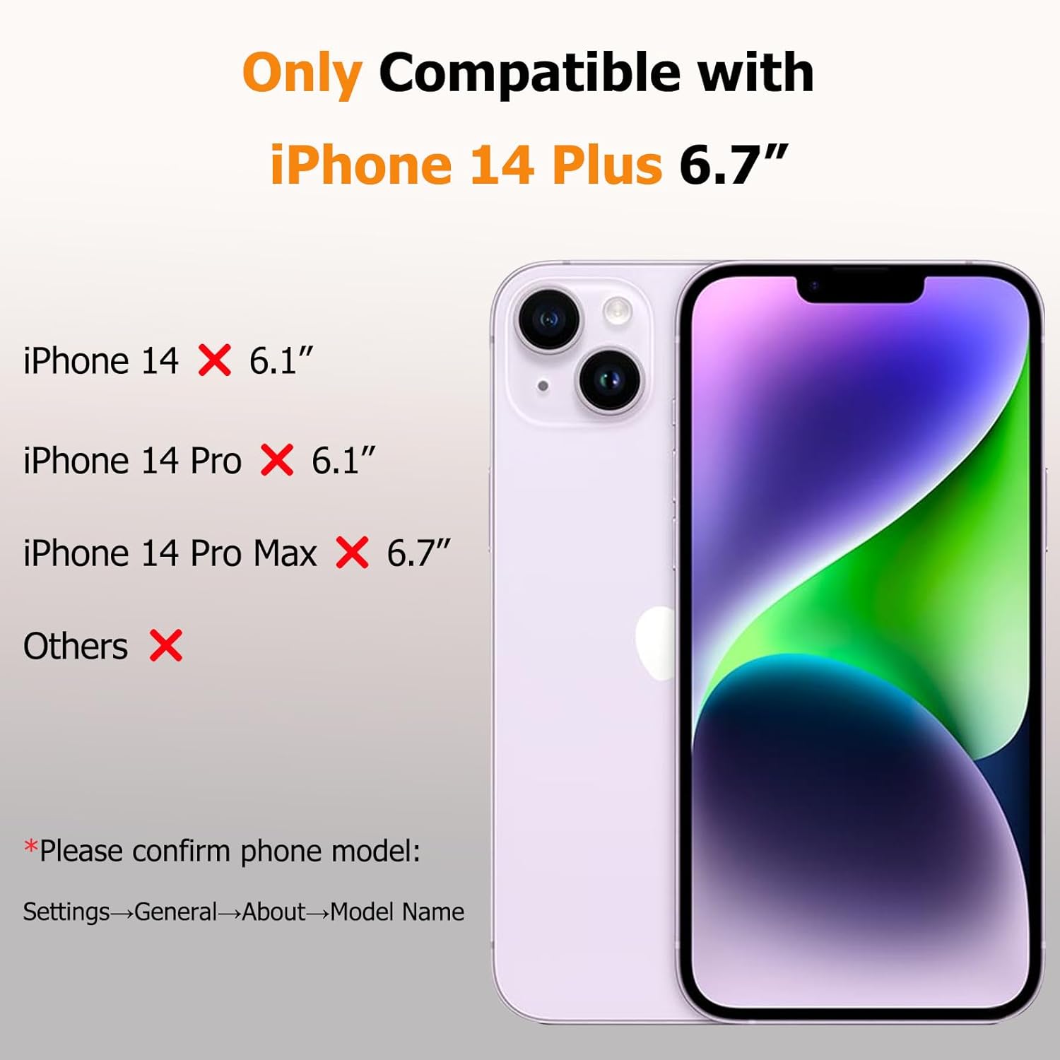 Thumbnail 1 de ZTOFERA Handyhülle für iPhone 14 Plus (6,7") mit irisierendem Wellenrahmen und Sternen-Design