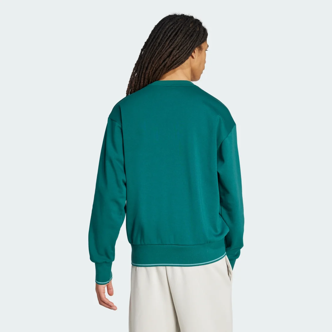Detalle de Sudadera de inspiración universitaria Adidas — color Verde