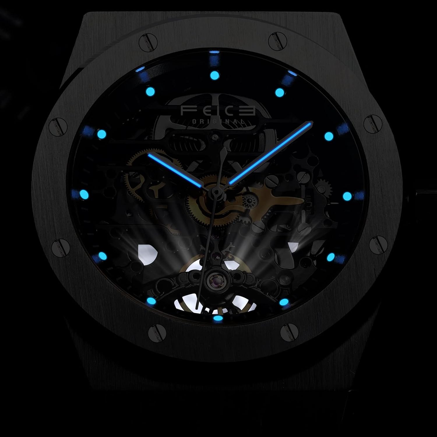 Thumbnail 5 de FEICE Montre Mécanique Automatique Homme 42 mm Squelette