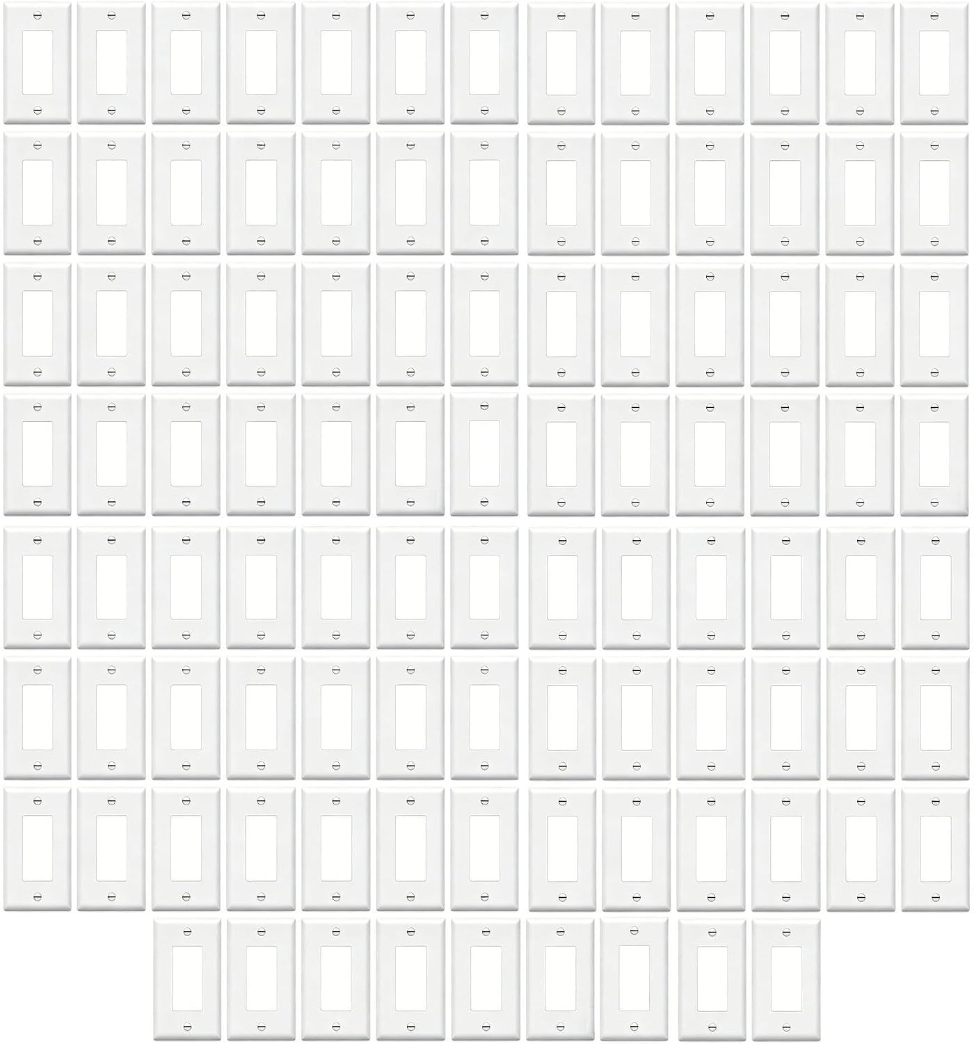 Detalle de ZEFTV 1 Decora Wall Plate 100 Pack OverSize, White 5.5" x 3.5