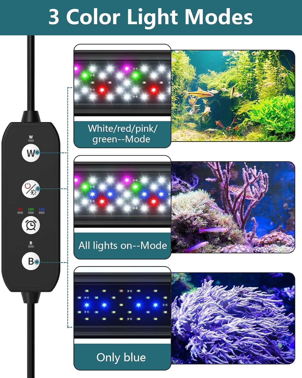 Detalle 2 de SEAOURA Aquarium LED Beleuchtung 10 W Vollspektrum