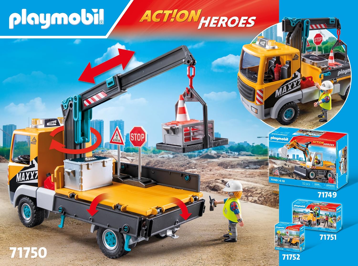 Thumbnail 4 de PLAYMOBIL City Action Baustellen-LKW mit Kran (71750) – Kaufberatung