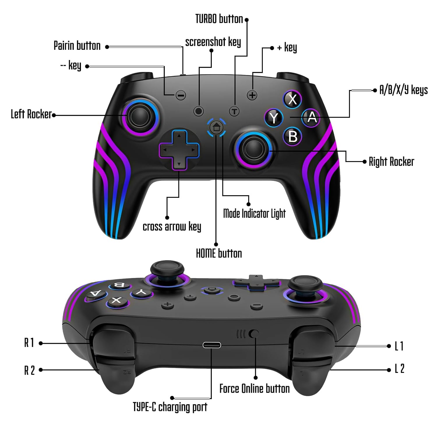 Thumbnail 6 de MYSTILUCK Wireless Pro Controller 800 mAh