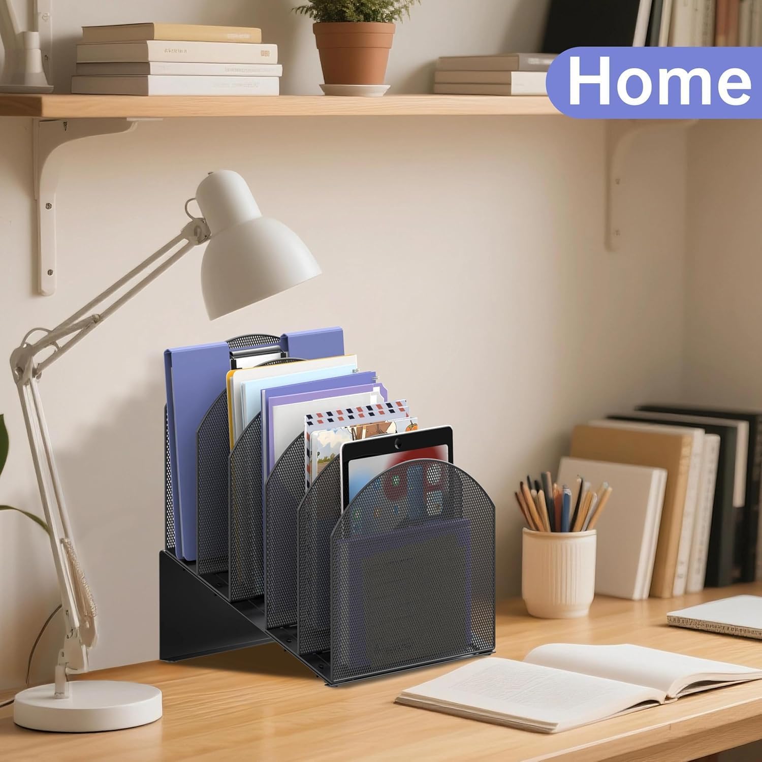 Thumbnail 6 de ReePlan xwl02 5-Tier Metal Mesh Desk File Organizer, Black