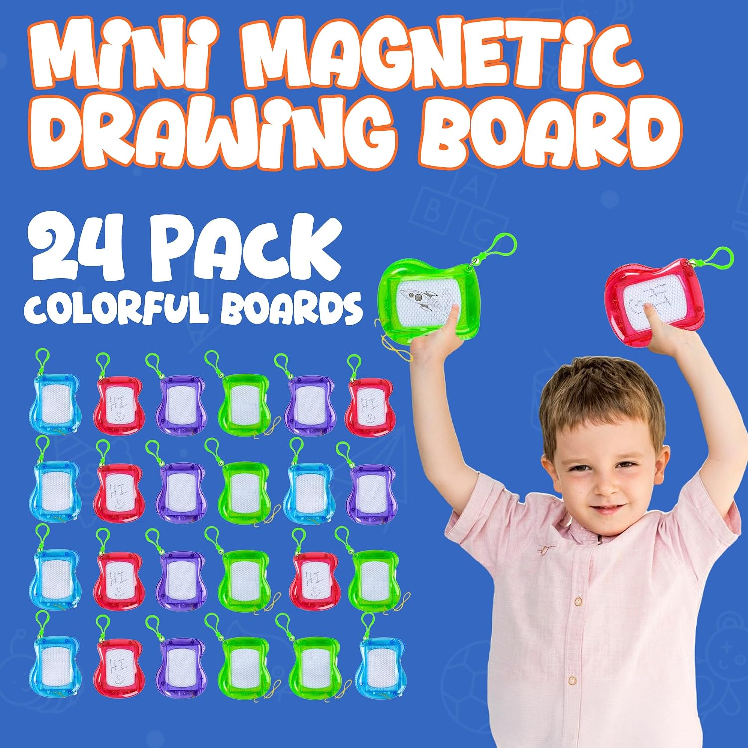 Detalle de Pack of 24 Mini Magnetic Drawing Board for Kids