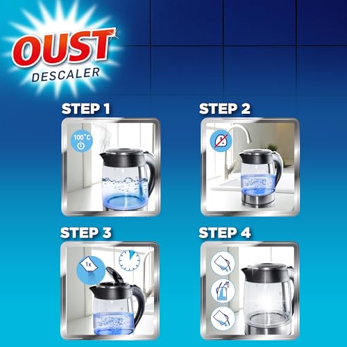 Thumbnail 5 de Oust Powerful All-Purpose Descaler (18 Sachets) for Kettles, Irons, Coffee Machines & Shower Heads