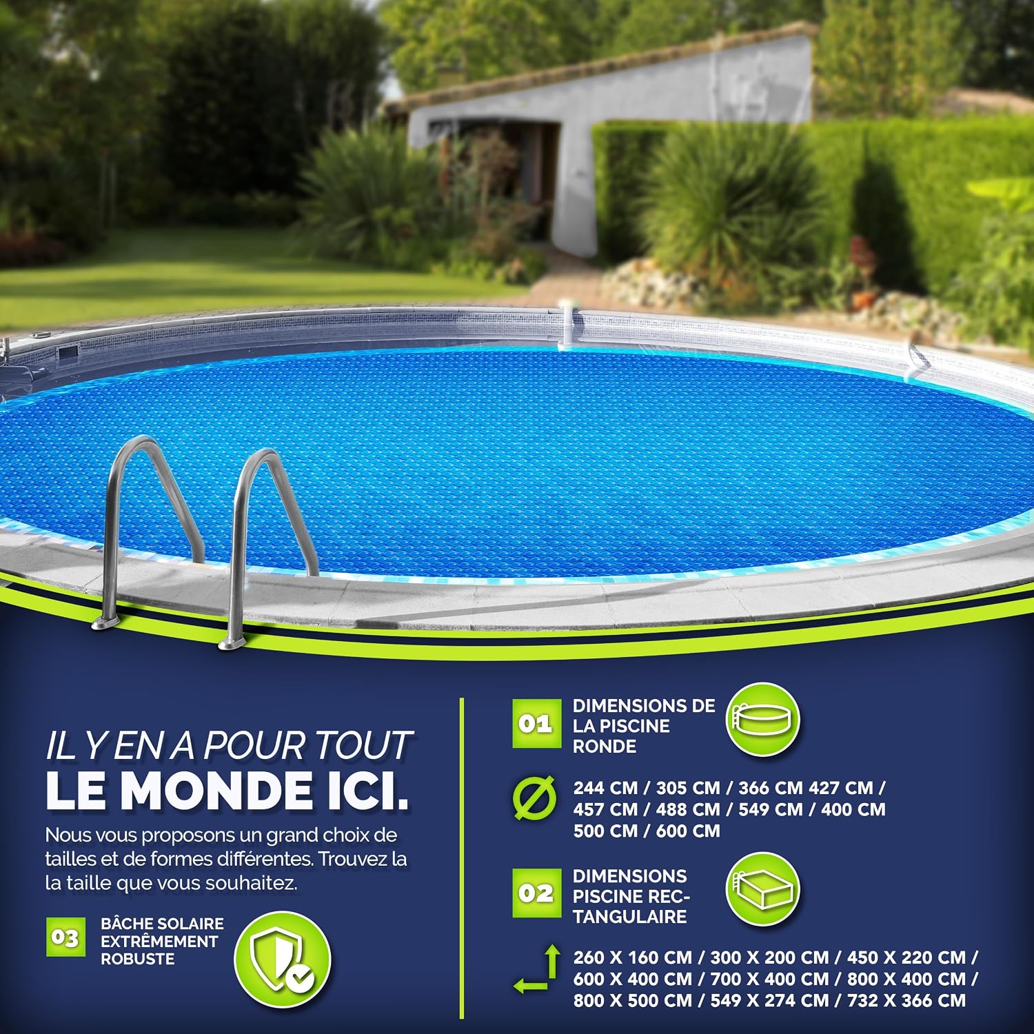 Thumbnail 5 de tillvex Bâche solaire piscine 800 x 400 cm 400 µm