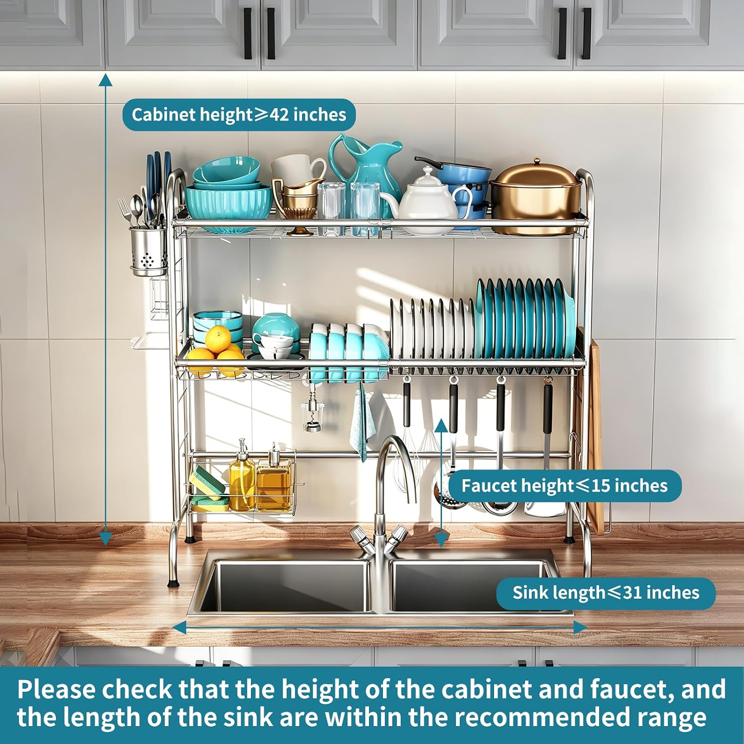 Detalle 2 de HOWDIA Over The Sink Dish Drying Rack