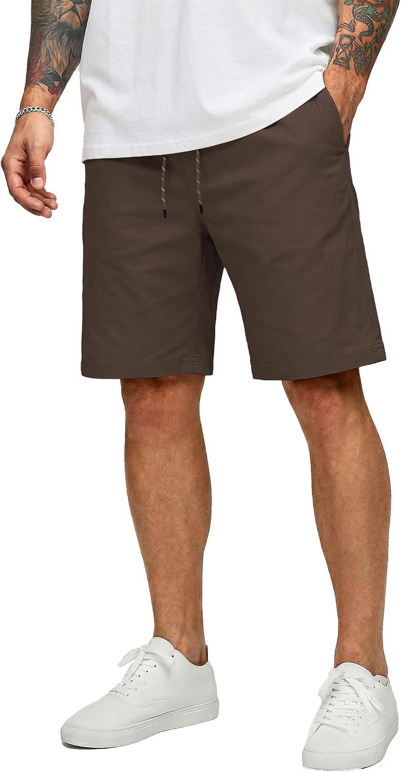 Thumbnail 6 de COOFANDY Men's Casual Cotton Drawstring 9-Inch Chino Shorts