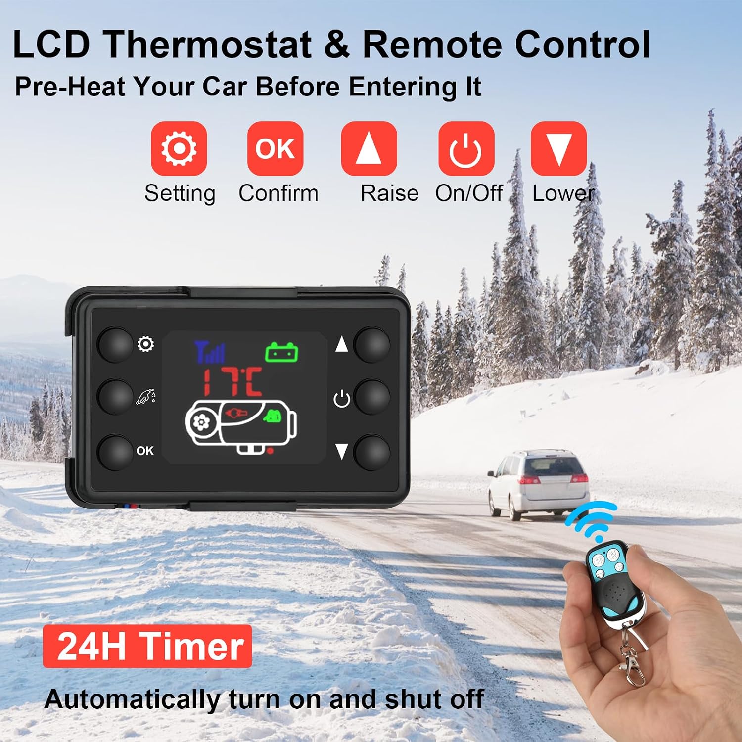 Detalle de Diesel Air Heater 5 kW 12V with Remote control 🚐