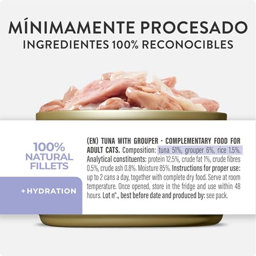 Detalle 1 de Schesir Filetes atún y mero 12 x 70 g 🐱