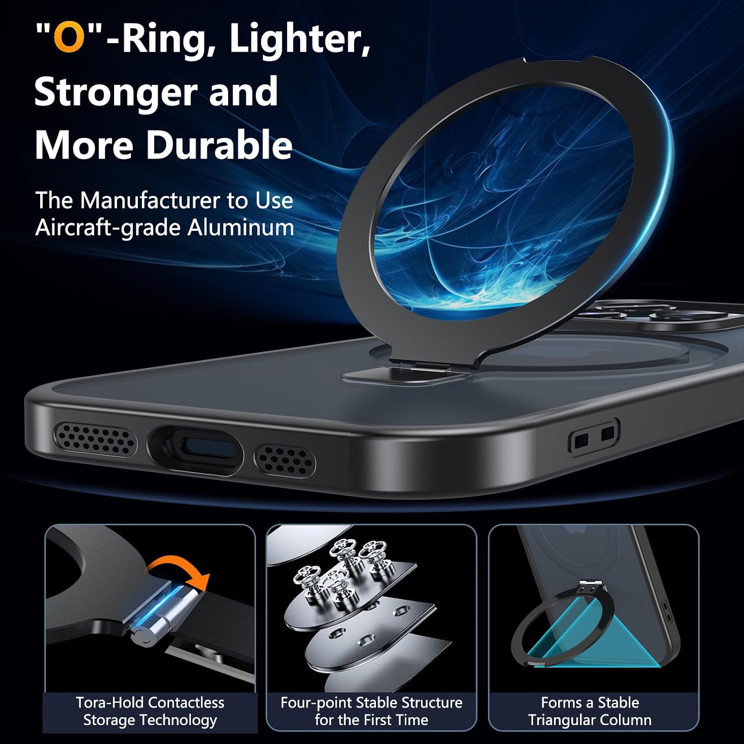 Thumbnail 2 de OWKEY iPhone 16 Pro Hülle mit Ständer MagSafe