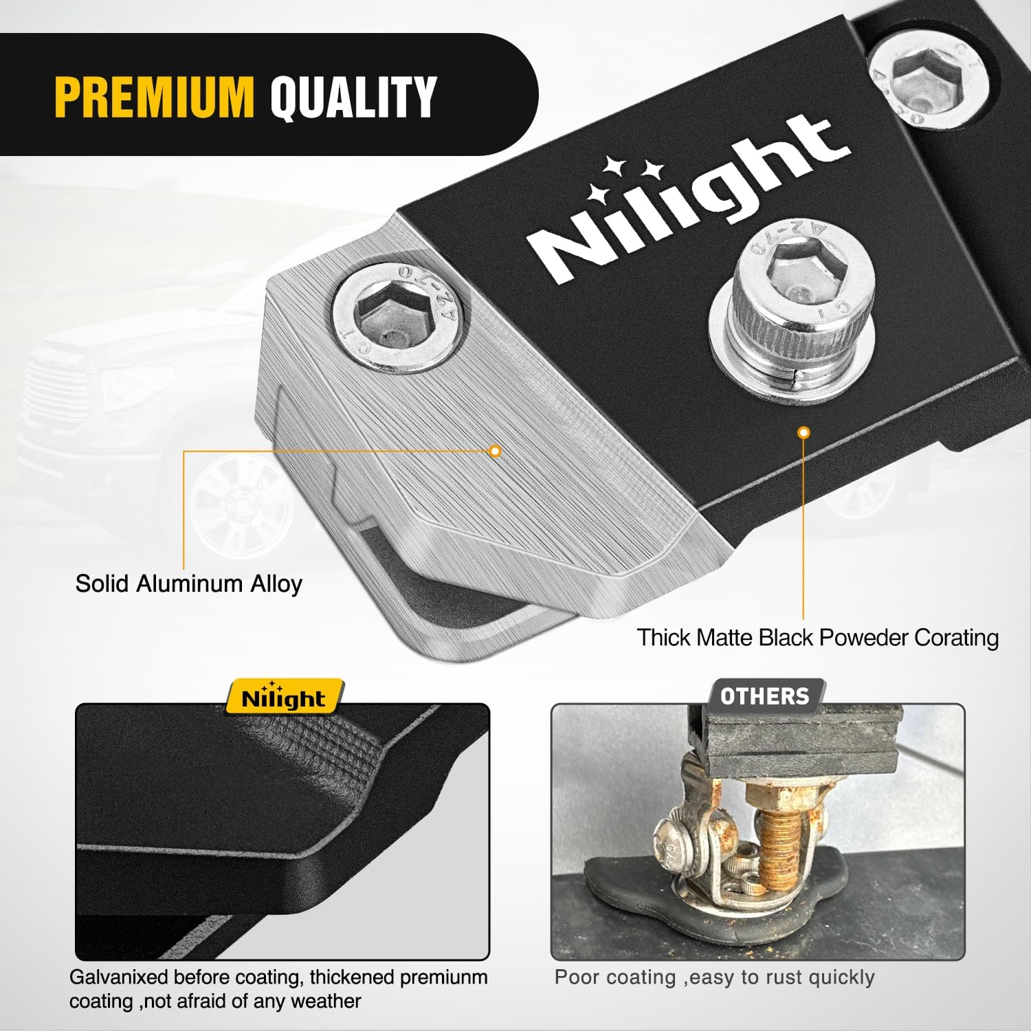 Detalle de Nilight LED light bar mounting bracket