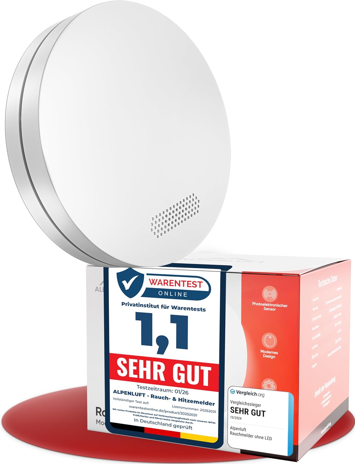 Thumbnail 6 de ALPENLUFT Rauchmelder 10 Jahre Batterie