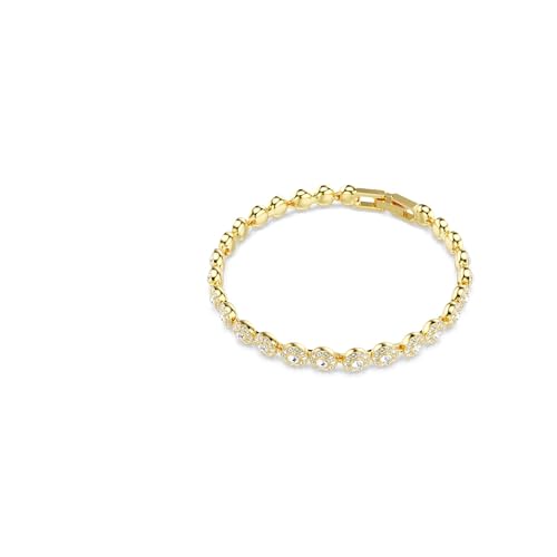 Detalle de Conjunto Swarovski Una Angelic: Collar y Pulsera con pavé transparente en tono oro