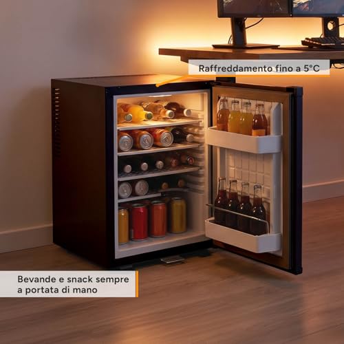 Detalle 2 de TZS First Austria Mini Frigorifero 40L silenzioso: minibar compatto con porta reversibile e luce interna